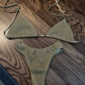 Andi Bagus Gold bikini set XS